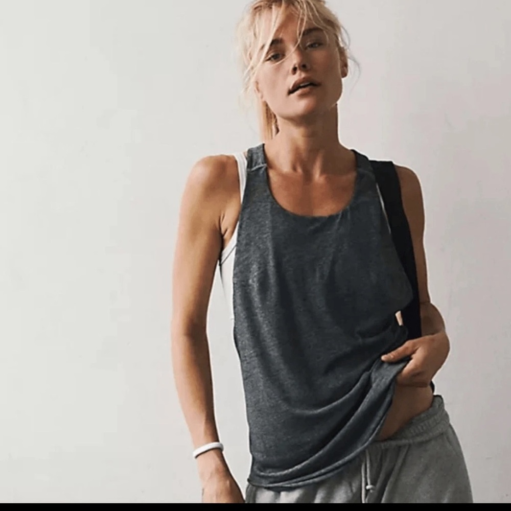 FP Movement by Free People Inspire Tank Top in Faded Black new athletic